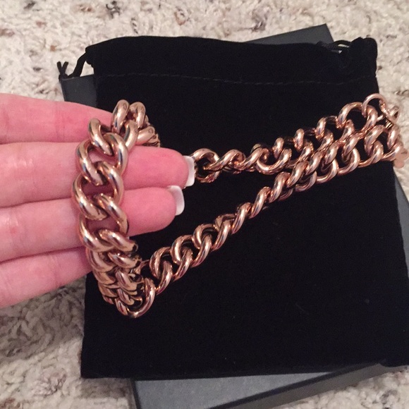 RH Macy & Co. Macy’s 18k Rose Gold chain link 17” chunky necklace - Picture 7 of 10
